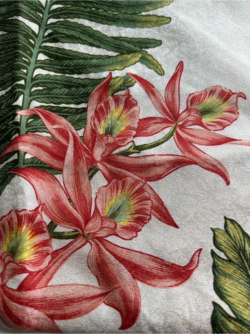 NEW Jim Thompson Thai Silk Botanical Print Scarf - Picture 8 of 8